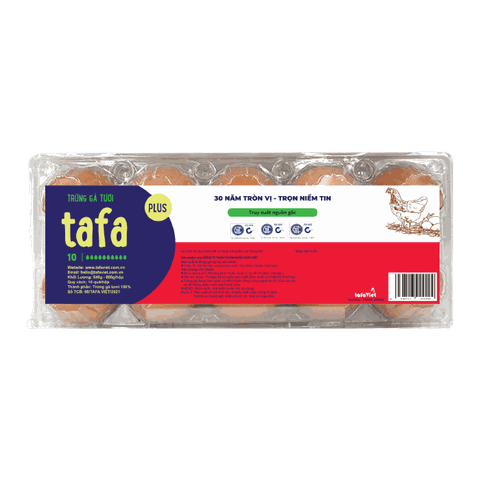 Trứng Gà Tafa Plus 55g Hộp 10 Quả