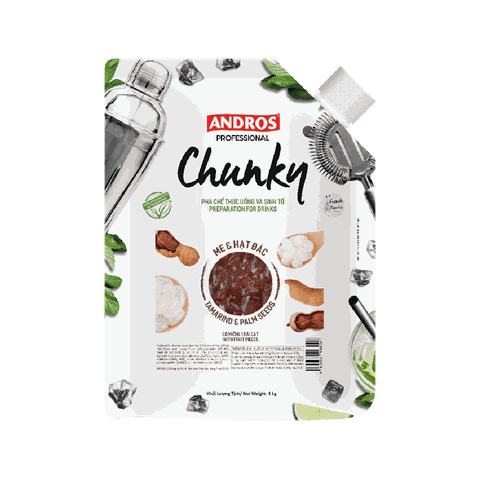 Mứt Andros Chunky Me Và Hạt Đác Túi 1kg
