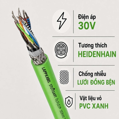 Cáp Encoder LAPP ÖLFLEX SERVO 728 CY HEIDENHAIN Chống Nhiễu