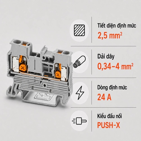 Terminal Block Phoenix Contact XT 2,5 – Cầu Đấu Push-X 2,5mm²