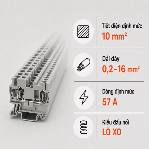 Terminal Block Phoenix Contact ST 10 – Cầu Đấu Lò Xo 10mm²