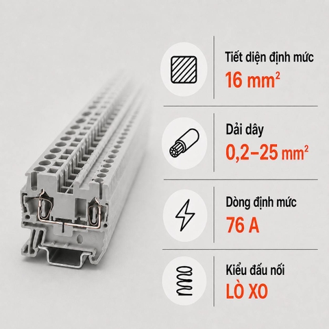 Terminal Block Phoenix Contact ST 16 – Cầu Đấu Lò Xo 16mm²