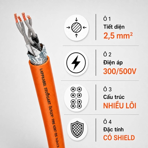 Cáp Tín Hiệu Chống Cháy LAPP FR-6387 INSTRUM Multicore 2,5mm² 300/500V