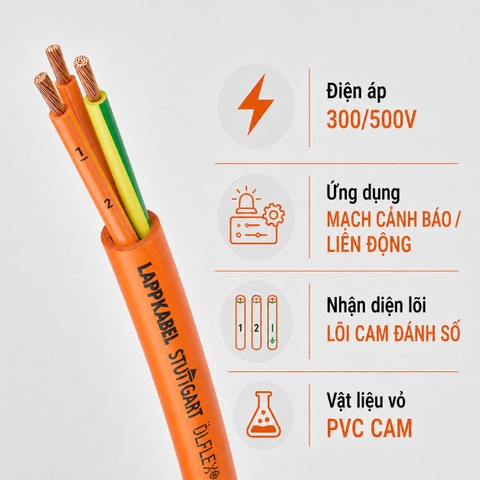 Cáp Điều Khiển LAPP ÖLFLEX CLASSIC 110 ORANGE 300/500V Màu Cam