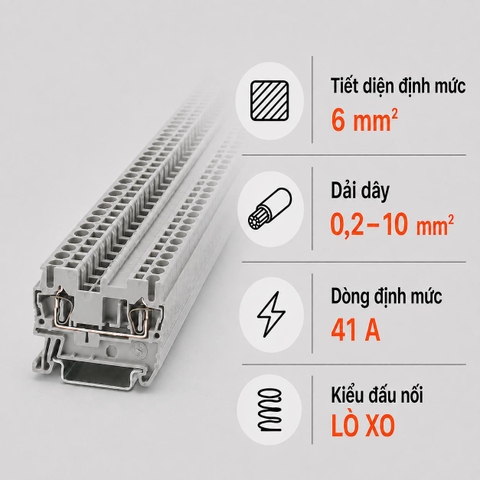 Terminal Block Phoenix Contact ST 6 – Cầu Đấu Lò Xo 6mm²