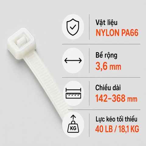 Dây Rút Nhựa KST Nylon PA66 3,6mm