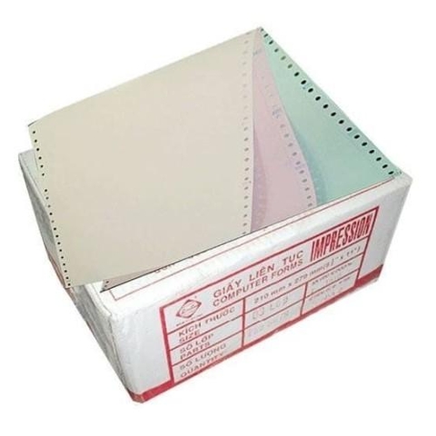 Giấy in liên tục Carbonless Paper Super White 3 lớp 210 × 279mm – WPB