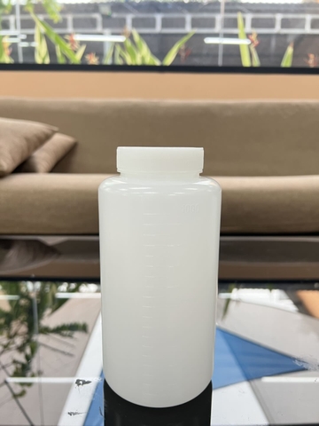 Chai Nhựa Trắng HDPE Nắp Vặn Miệng Rộng 1000ml