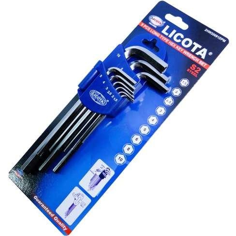 Bộ lục giác đầu bi 9 cây hệ mét Licota 1.5–10mm – TW-21009A-MF