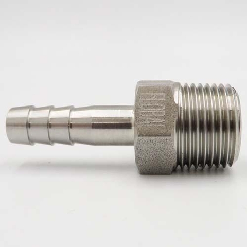 Đầu nối ren ngoài đuôi chuột inox 304 DN10 – Ø16