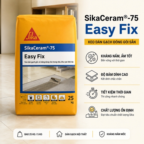 Keo Dán Gạch SikaCeram 75 Easy Fix 25Kg