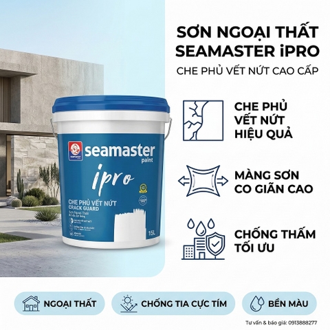 Sơn Seamaster iPro Crack Guard Che Phủ Vết Nứt Nhỏ Ngoại Thất