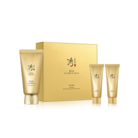 Sữa Rửa Mặt Nhân Sâm Vàng Phục Hồi - Dưỡng Sáng Sooryehan Chunsam Golden Cleansing Foam Set