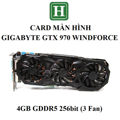 Card màn hình Gaming GIGABYTE GTX 970 G1 (3 fan) 4GB GDDR5 256bit, hàng zin tháo máy, BH 6 tháng