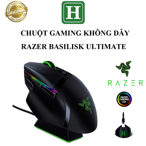 Chuột Chơi game Razer Basilisk Ultimate Wireless Charging Dock - hàng chính hãng BH 6 tháng