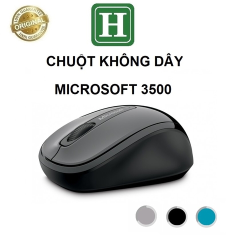 Chuột Không dây Microsoft 3500, Microsoft Wireless Mobile Mouse 3500, hàng chính hãng, BH 12 tháng