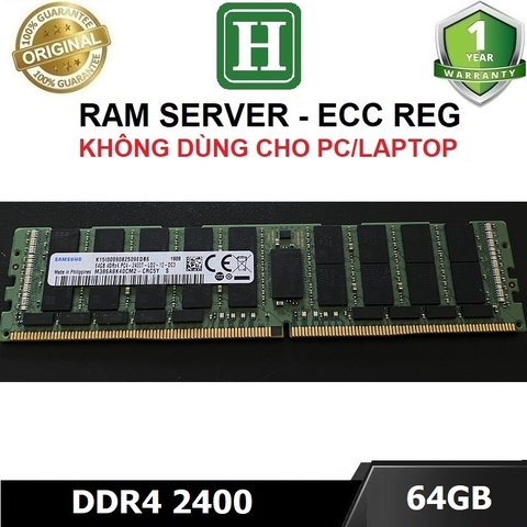 Ram SERVER ECC REG 64GB DDR4 bus 2400, hàng chính hãng bảo hành 12 tháng