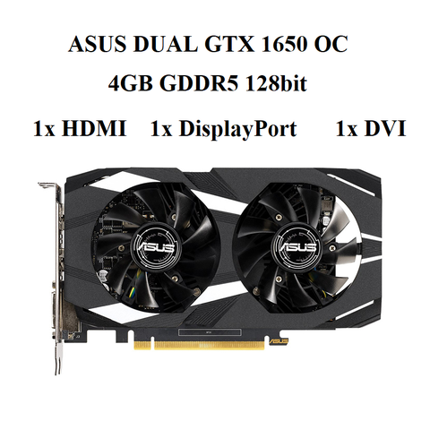 card ASUS GTX 1650 OC 2FAN 4g d5