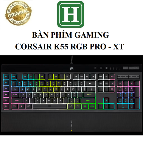 Bàn Phím Gaming RGB CORSAIR K55 RGB Pro, K55 RGB Pro XT - hàng chính hãng BH 12 tháng