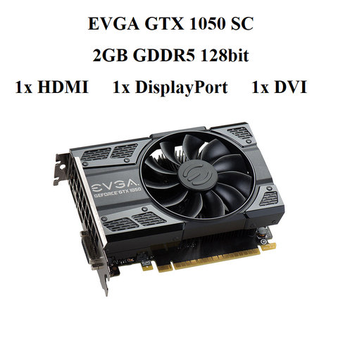 CARD EVGA GTX 1050 SC (1FAN) 2gb