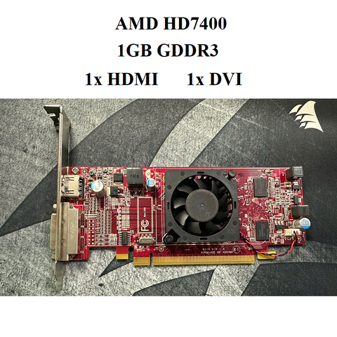 card AMD HD 7400 hdmi dvi - 1g d3