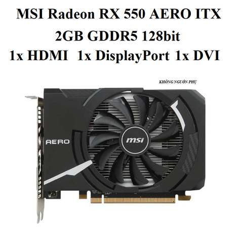 CARD MSI RADEON RX 550  AERO 2GB