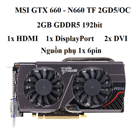 card MSI GTX 660 2gb