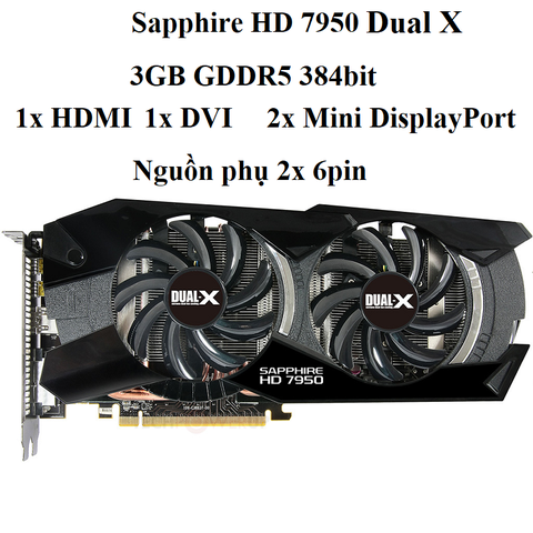 CARD Sapphire HD 7950 - DualX - 3GB D5