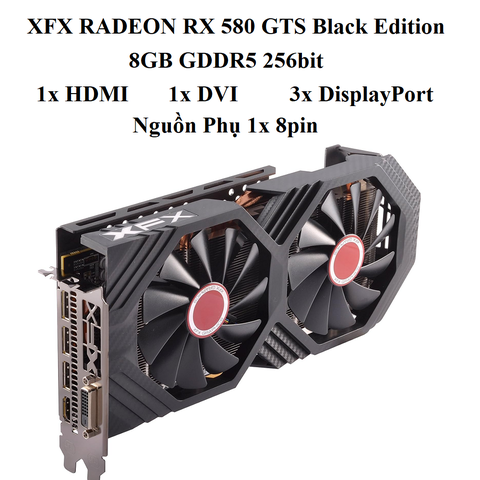 card XFX RX 580 - 8GB D5