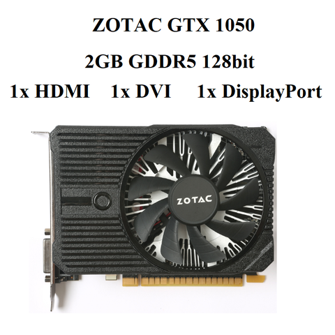 card zotac gtx 1050 - 2gb