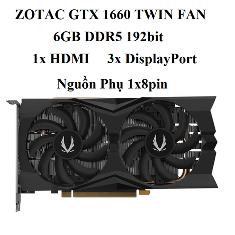 card ZOTAC GTX1660 6GB