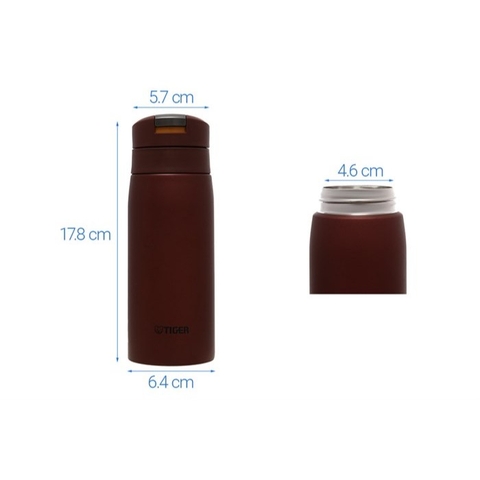 Bình giữ nhiệt Inox Tiger 350ml _ Công nghệ chống bám bẩn và mùi hôi _ MCX_A352 _  Hàng chính hãng