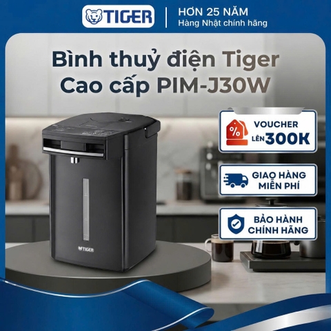 Bình thuỷ điện Tiger 3 Lít - Phiên bản cao cấp, giữ nhiệt đỉnh cao - PIM-J30W - Hàng chính hãng