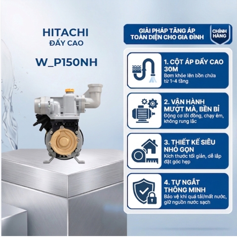 Máy bơm nước đẩy cao HITACHI 150W - W_P150NH_SPV