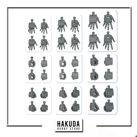 Mô hình phụ kiện 1/144 Option Parts Set Gunpla 04 Build Hands Round  - Chính hãng Bandai Nhật Bản