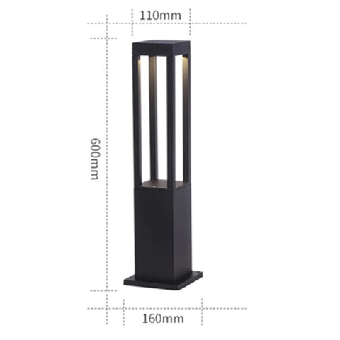 Đèn Trụ nấm Vuông Cao Cấp  mã TNV