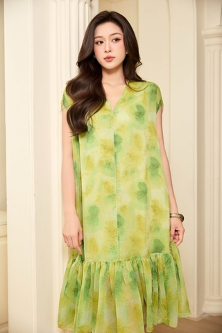 Cyan Voile Loose Dress