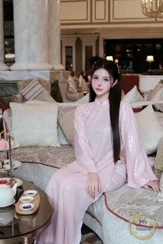 AD kim sa hồng nhạt cổ 3p