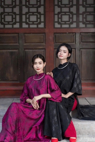 AD lụa thọ đen cổ 3p