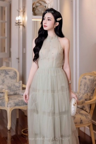 VT yếm xanh cốm đính đá