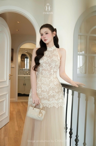 VT yếm kem chân lưới hở lưng CS1
