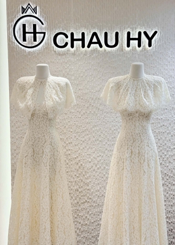 VT kem ren hoa 2 dây + khoác choàng ren (kèm quần bh) CS1