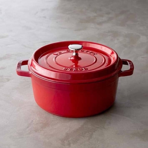 Nồi gang tròn Staub cocotte ronde cerise 20cm màu đỏ cherry line A