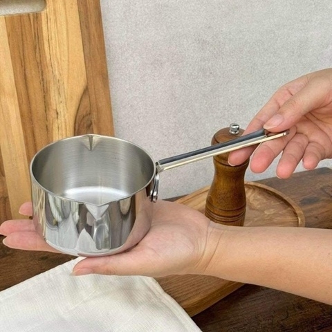 Quánh đúc inox 3 lớp đáy liền Tri-Ply Kaiyo, mini size 10cm
