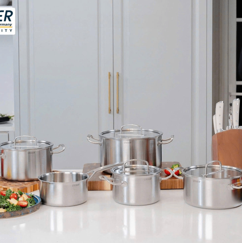 Bộ nồi Steiger Element 5 món đáy liền 5 lớp
