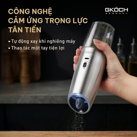 MÁY XAY TIÊU CẢM ỨNG TRỌNG LỰC GKÖCH KYMQ-57A