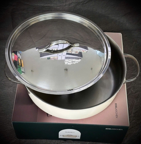 Nồi lẩu nguyên khối 3 lớp Edelkochen Classic L Collection 24cm màu kem