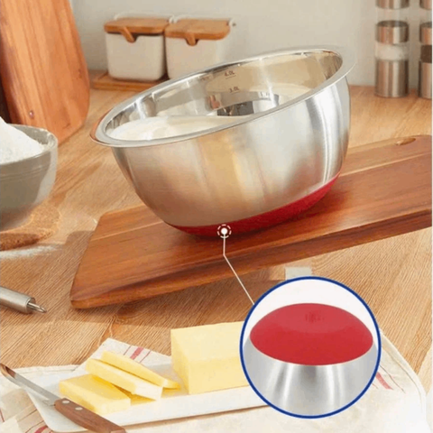 SET 2 ÂU TRỘN TRAMONTINA CÓ NẮP KÈM RỔ MÀU ĐỎ