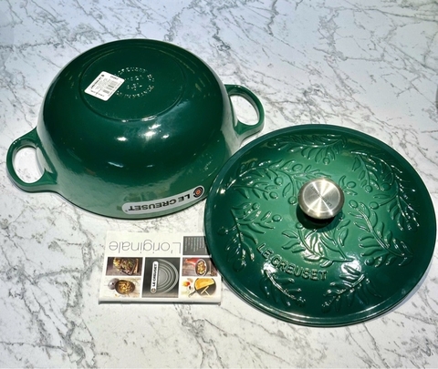Nồi gang sâu lòng Le creuset Marmite Olive Artichaut 28cm