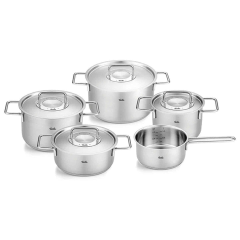 BỘ NỒI FISSLER PURE 5 MÓN ( 4 NỒI 1 QUÁNH) NẮP KÍNH